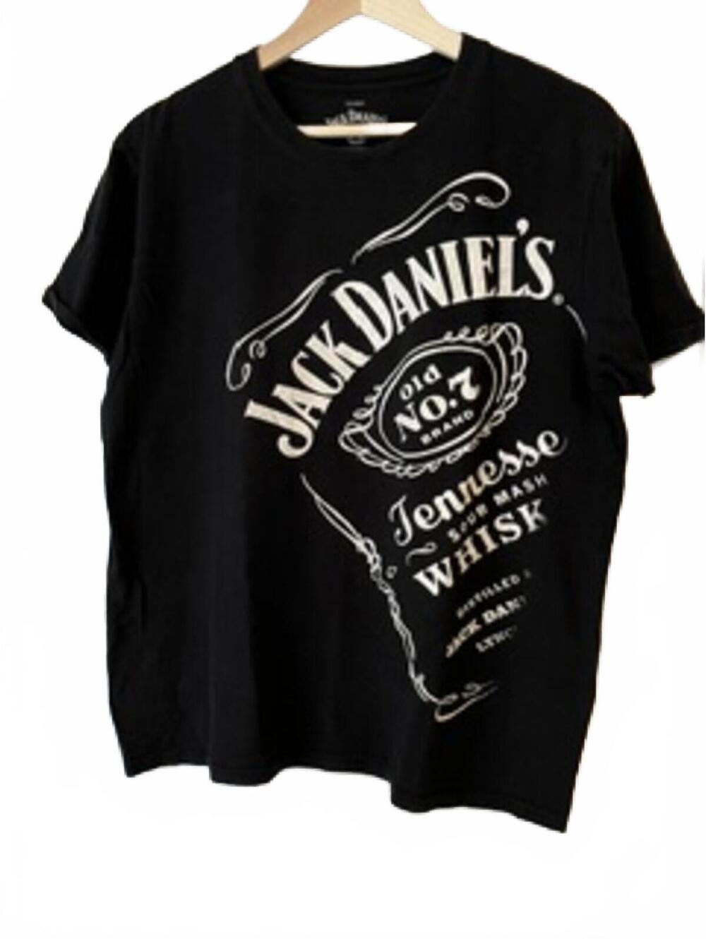 Jack Daniel's Tennessee Whiskey Graphic T-Shirt Black Cotton